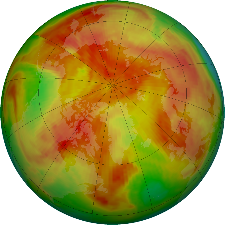 Arctic ozone map for 25 April 1979
